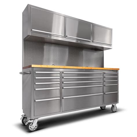 stainless steel mobile tool cabinet|stainless steel workstation with drawers.